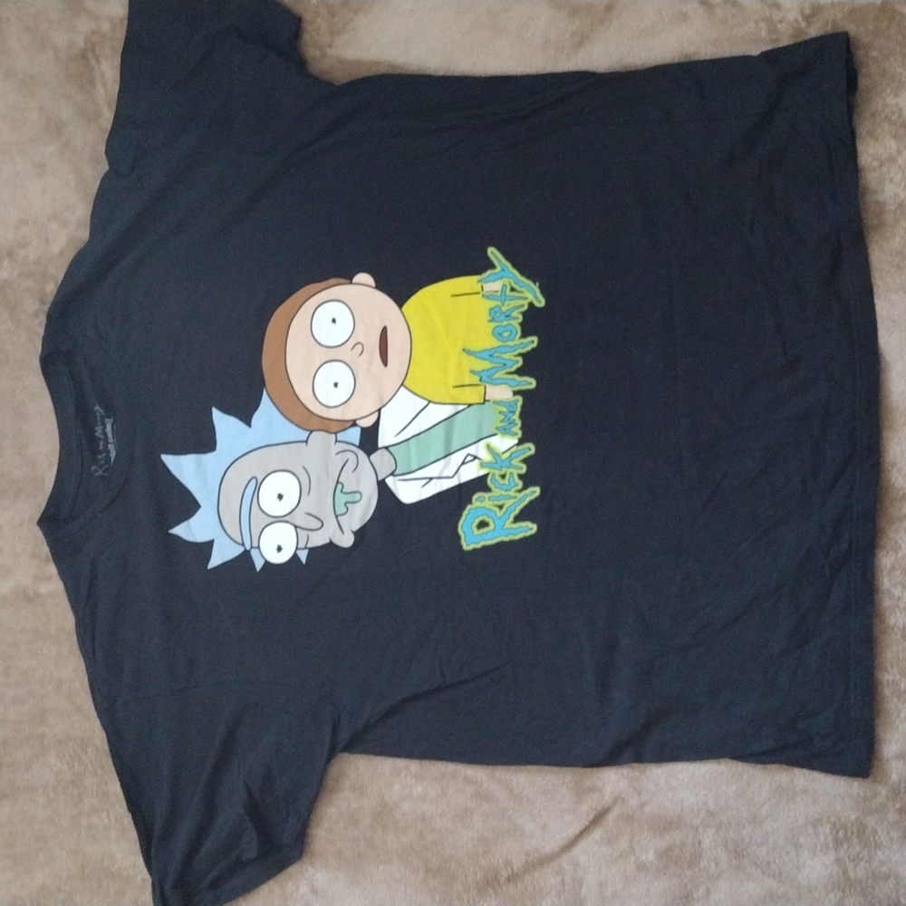 Rick and Morty black T-shirt 2X ripple junction by adult swim like new